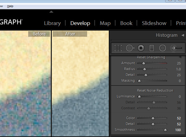removing color noise